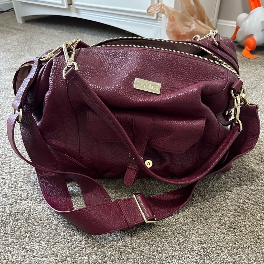 LYMIA full leather diaper bag